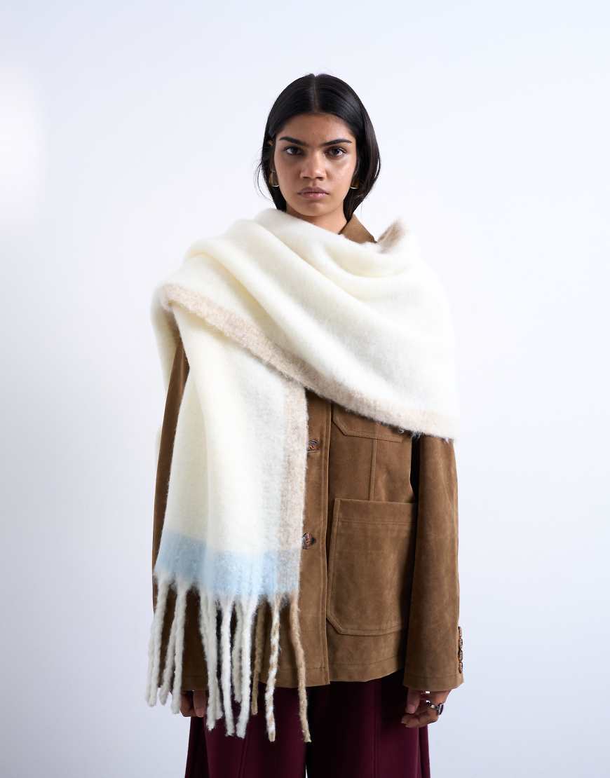 Topshop - Sydney - Deckenschal in Beige-Neutral von Topshop