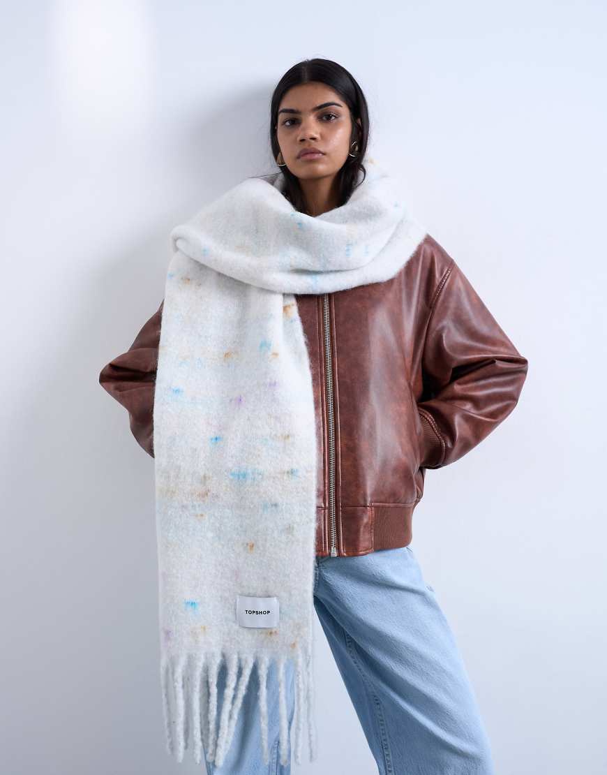 Topshop - Sydney - Deckenschal in Wollweiß von Topshop