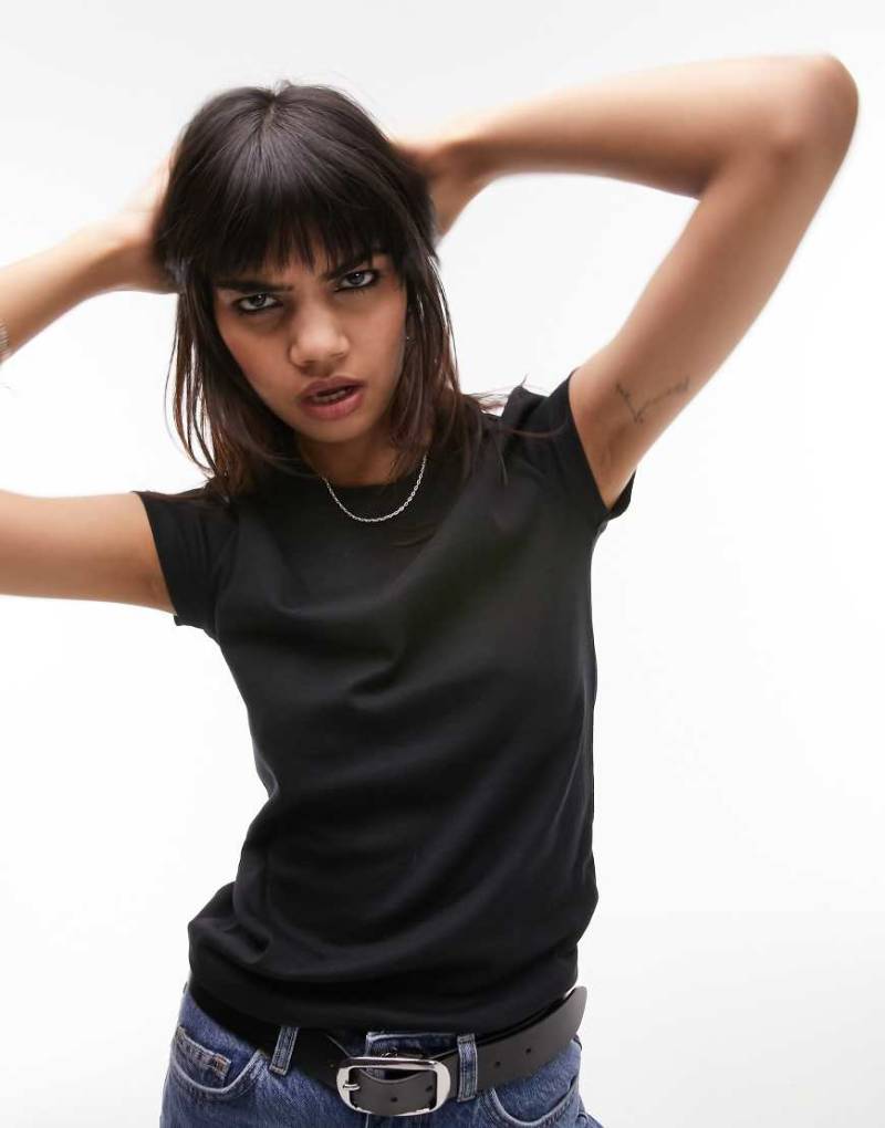 Topshop - T-Shirt für den Alltag in Schwarz von Topshop
