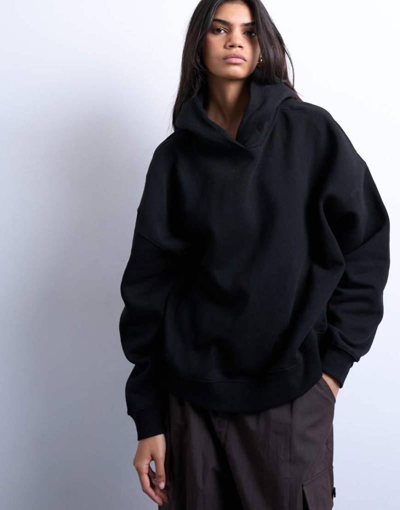 Topshop - Ultimate - Kapuzenpullover in Schwarz von Topshop