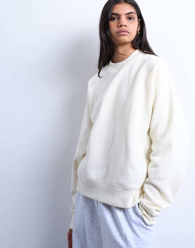 Topshop - Ultimate - Sweatshirt in Ecru-Weiß von Topshop