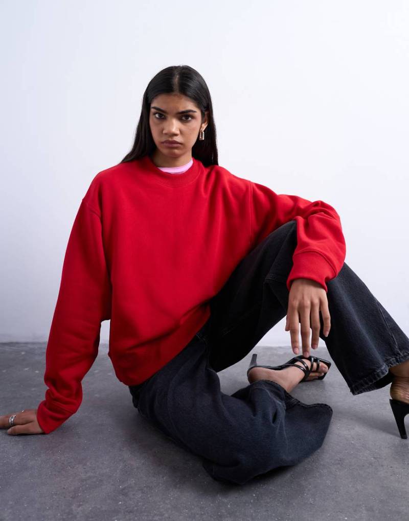 Topshop - Ultimate - Sweatshirt in Rot von Topshop
