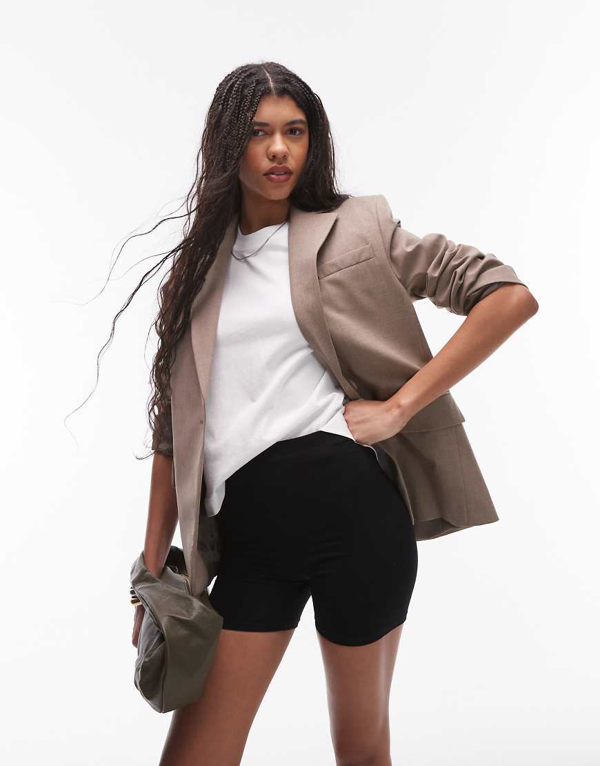 Topshop - Verkürzte Leggings-Shorts in Schwarz von Topshop