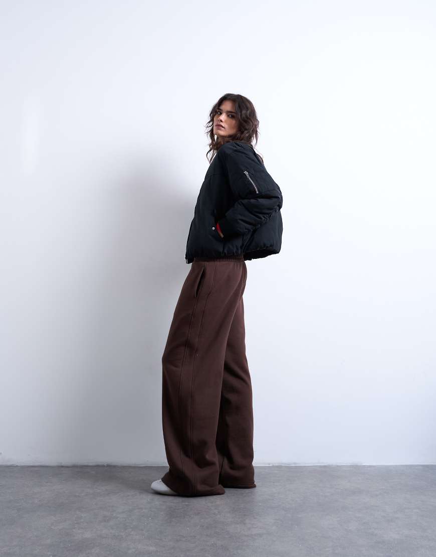 Topshop - Wattierte Hybrid-Bomberjacke in Schwarz Topshop - Wattierte Hybrid-Bomberjacke in Schwarz von Topshop