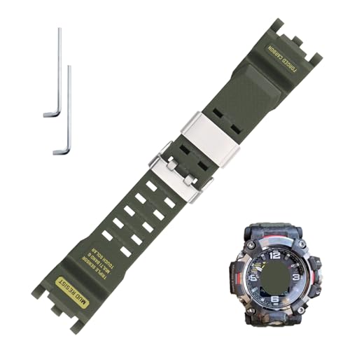 Topuly XXmm Ersatz-Uhrenarmband aus Kunstharz für Casio G-shock GWG-2000 GWG-2040, Mudmaster, Armband für Damen und Herren (Armeegrün) von Topuly