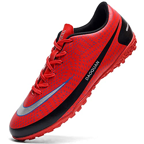 Topwolve Fußballschuhe Herren Microfaser Cleats Athletics Trainingsschuhe Professionelle Outdoor Football Schuhe Unisex Rot 35EU von Topwolve