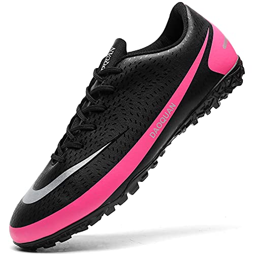 Topwolve Fußballschuhe Herren Microfaser Cleats Athletics Trainingsschuhe Professionelle Outdoor Football Schuhe Unisex Schwarz 35EU von Topwolve