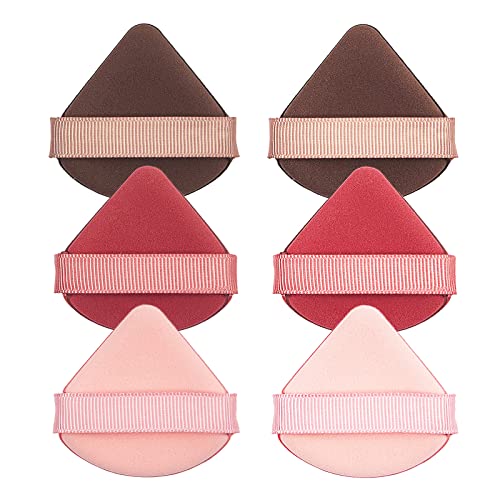 Topwon Make-up-Puderquaste, dreieckige Gesichts-Schwamm-Puffs für kosmetische Grundierung, trocken und nass, passend für alle Haut, unter Augen und Ecken, Beauty-Make-up-Werkzeug, 6 Stück Topwon Make-up-Puderquaste, dreieckige Gesichts-Schwamm-Puffs für kosmetische Grundierung, trocken und nass, passend für alle Haut, unter Augen und Ecken, Beauty-Make-up-Werkzeug, 6 Stück von Topwon
