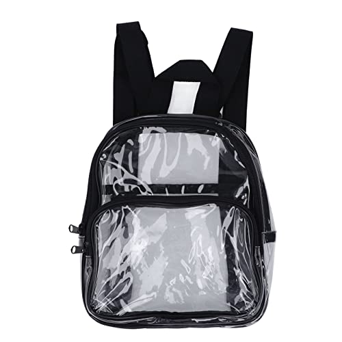 Topyond Transparenter Mini Rucksack aus PVC Für Herren Und Damen, Vom Stadion Zugelassen, Kleine Schultasche, Reißverschluss Design, Schmutzabweisend Und Wasserdicht von Topyond