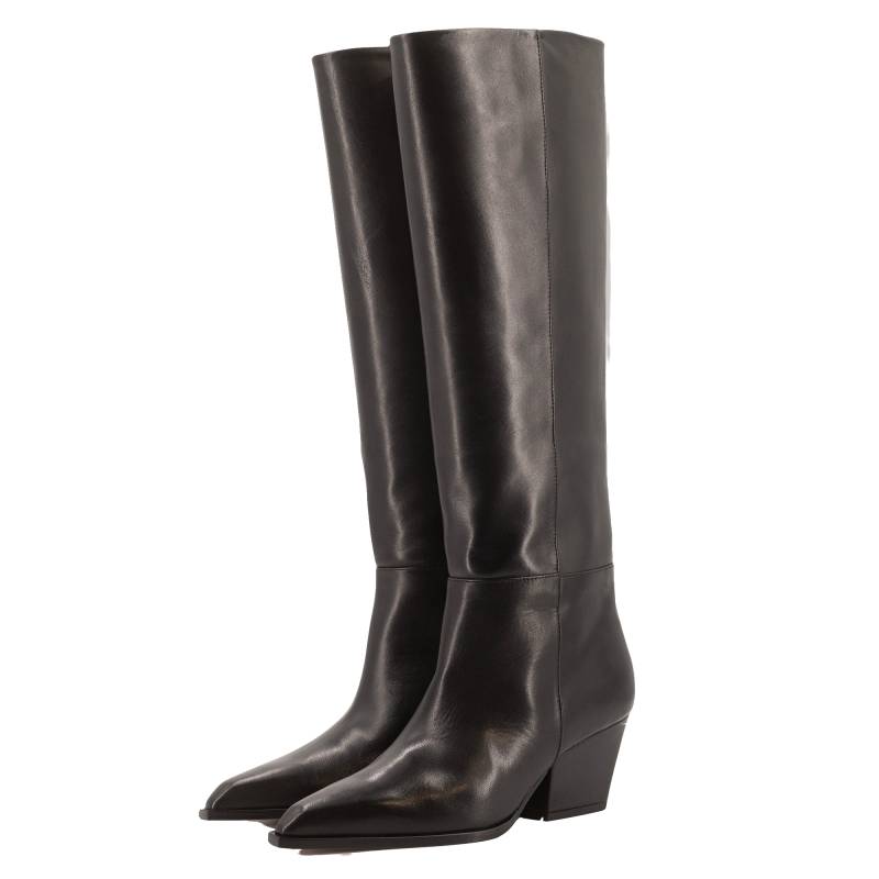 Toral | DAKOTA BLACK LEATHER KNEE-HIGH BOOTS | Women's Black Boots von Toral