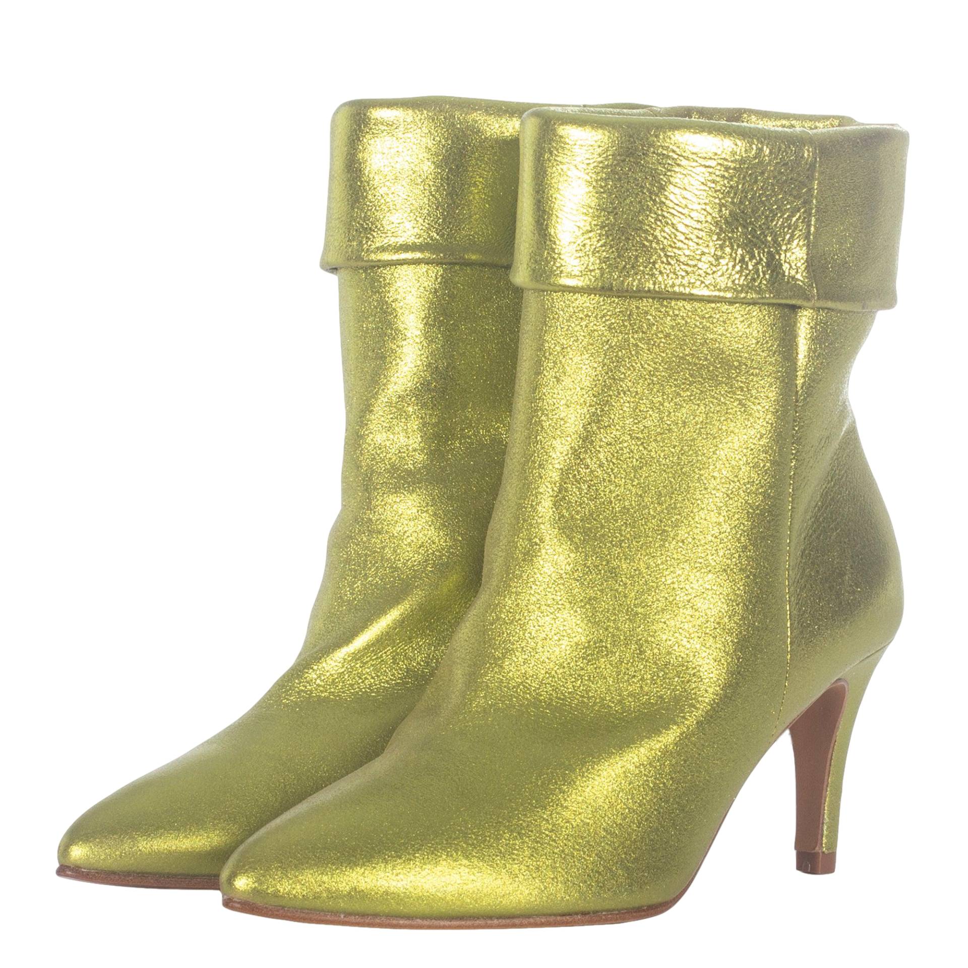 METALLIC GREEN ANKLE BOOTS von Toral