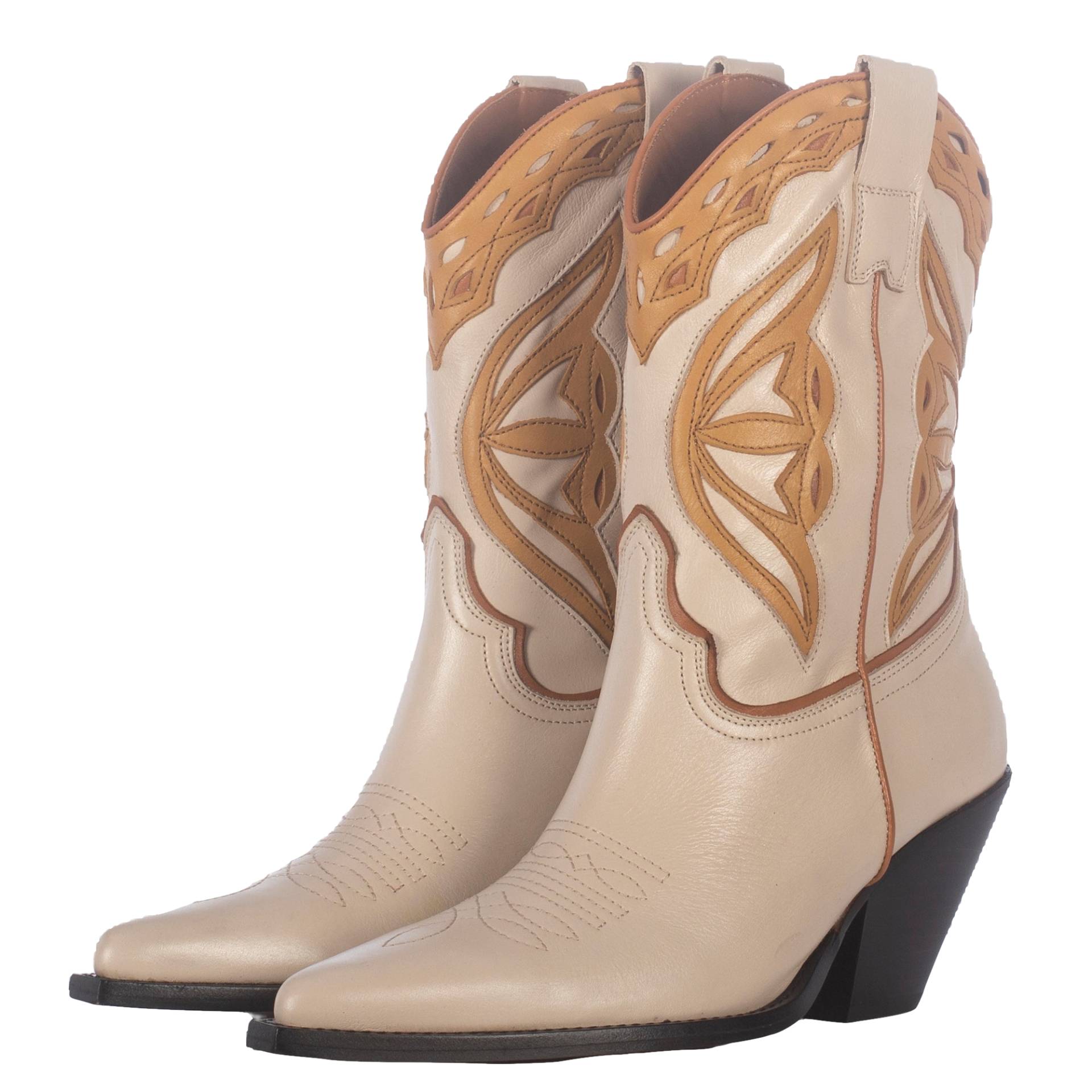 OFF-WHITE LEATHER COWBOY BOOTS von Toral