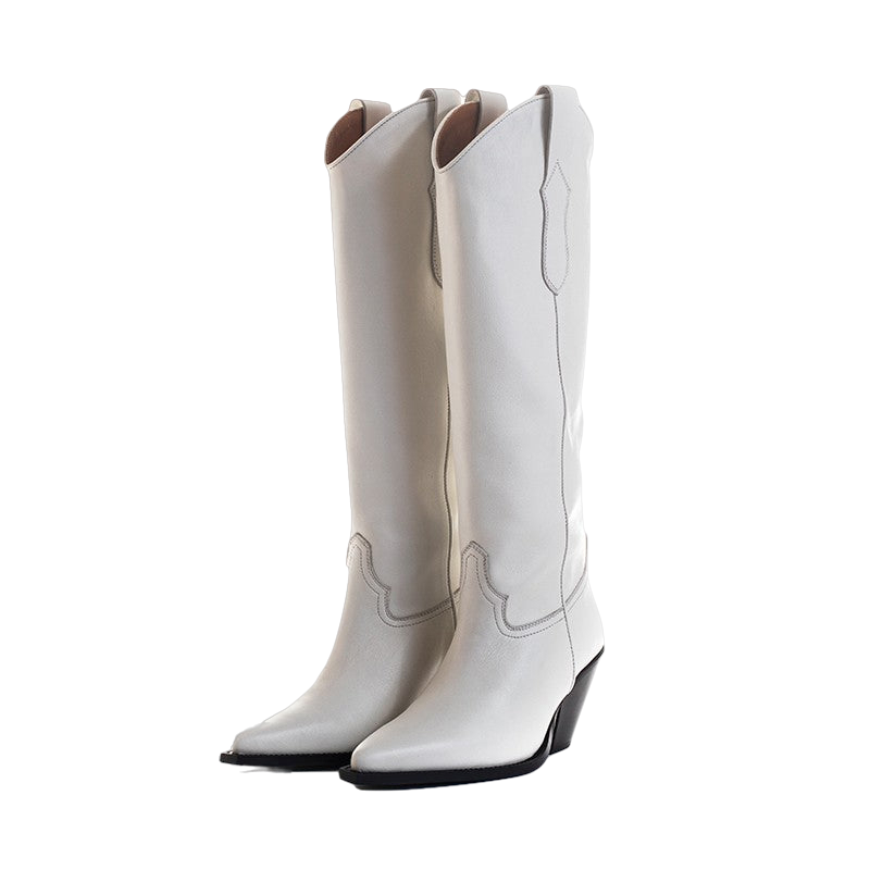 TORAL OFF-WHITE LEATHER KNEE-HIGH BOOTS von Toral