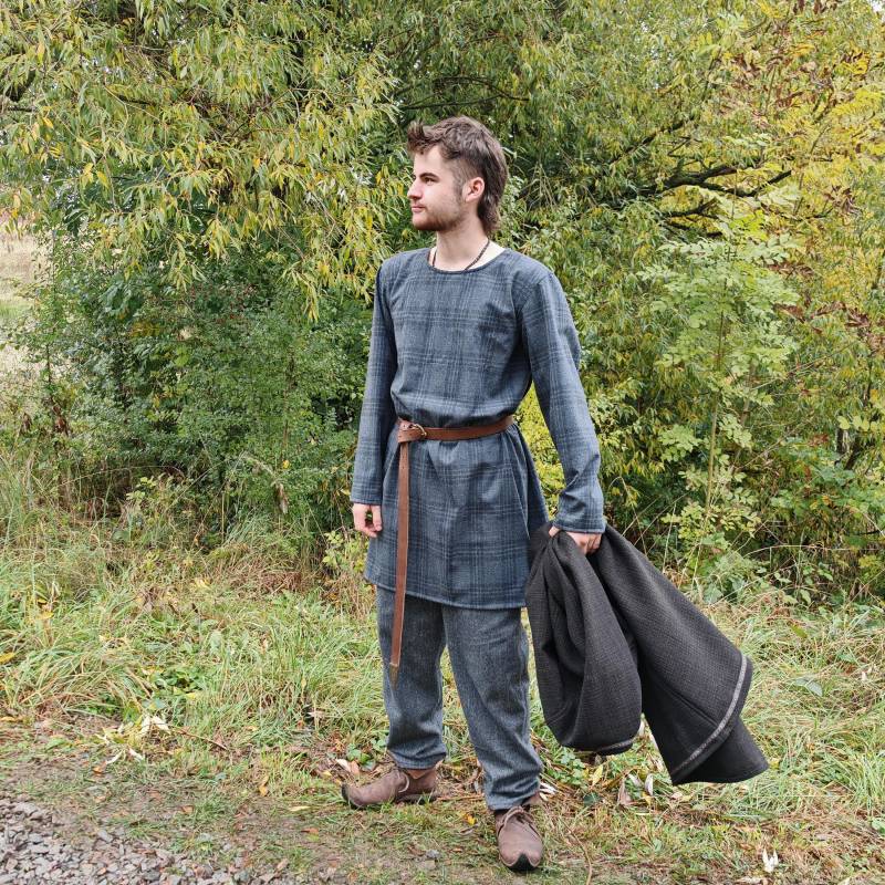 Langärmelige Winter Tunika Wolle Kariert - Wikinger Kleidung Für Männer, Toraxacum von Toraxacum