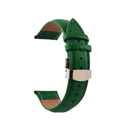 Torehueju 12–24mm Schnellverschluss-Faltschließe, buntes Rindsleder-Uhrenarmband, 16mm von Torehueju