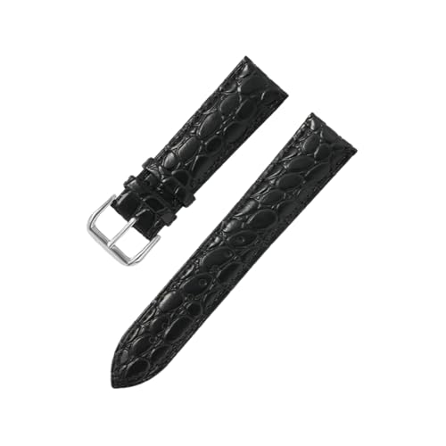 Torehueju 12–24mm buntes Krokodilleder-Uhrenarmband aus Kalbsleder für Quarzuhren, mechanische Uhren, 14mm von Torehueju
