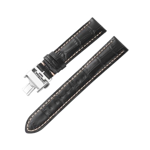 Torehueju 13-22mm Schnellverschlussarmband aus hautfreundlichem Kalbsleder mit Bambusmaserung für mechanische Uhren und Quarzuhren, 15mm von Torehueju