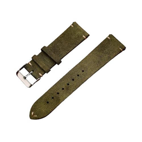 Torehueju 14-22mm Schnellverschluss-Uhrenarmband aus buntem Wildleder-Rindsleder für mechanische Uhren, 20mm von Torehueju