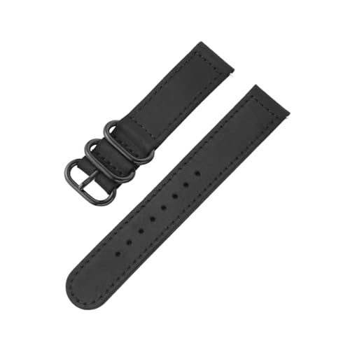 Torehueju 18–22mm Vintage-Uhrenarmband aus mattiertem, weichem Rindsleder mit Schnellverschluss-Federstift, 18mm von Torehueju