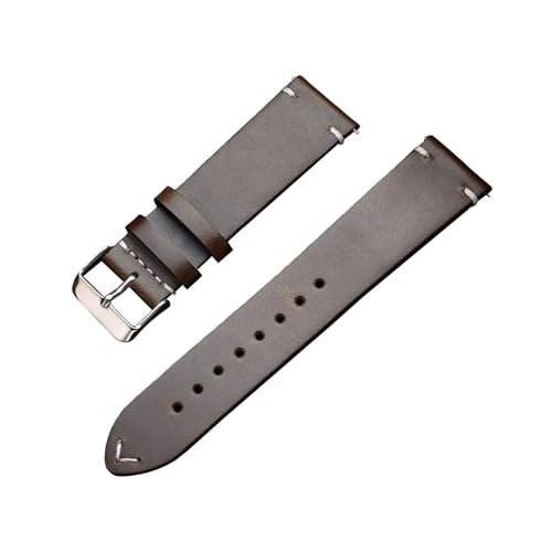 Torehueju 18–24mm Schnellverschluss-Vintage-Uhrenarmband aus ölgewachstem Rindsleder für mechanische Uhren, 18mm von Torehueju