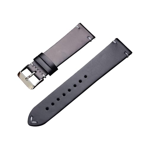 Torehueju 18–24mm Schnellverschluss-Vintage-Uhrenarmband aus ölgewachstem Rindsleder für mechanische Uhren, 18mm von Torehueju