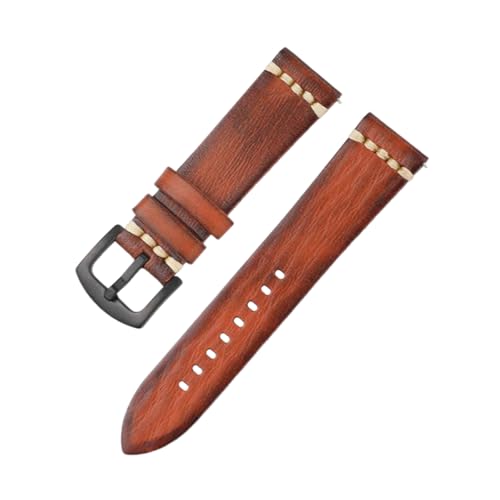 Torehueju 18–24mm Vintage-Armband aus weichem italienischem Rindsleder mit Schnellverschluss-Federstift, 18mm von Torehueju