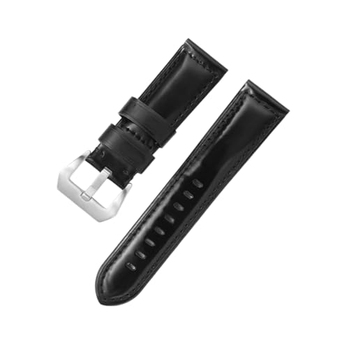 Torehueju 18–26mm Vintage-Uhrenarmband aus gewachstem Rindsleder mit Bambusmaserung für mechanische Uhren, Quarzuhren, 22mm von Torehueju