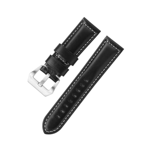 Torehueju 18–26mm Vintage-Uhrenarmband aus gewachstem Rindsleder mit Bambusmaserung für mechanische Uhren, Quarzuhren, 26mm von Torehueju