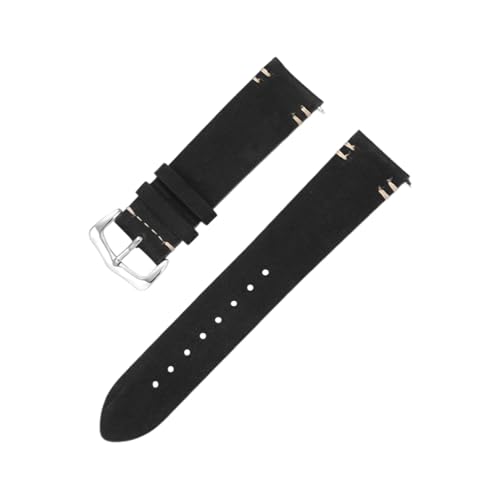 Torehueju 20–22mm Vintage-Uhrenarmband aus hautfreundlichem, mattiertem Ziegenleder mit Schnellverschluss-Federstift, 22mm von Torehueju