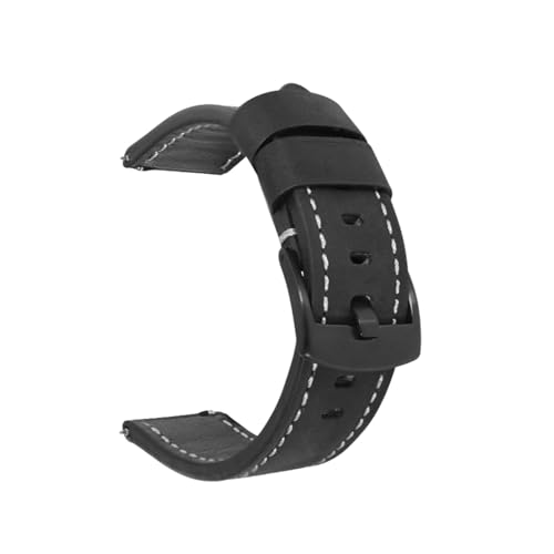 Torehueju 20–24mm Vintage-Uhrenarmband aus mattem, wasserdichtem Rindsleder mit Schnellverschluss-Federstift, 24mm von Torehueju