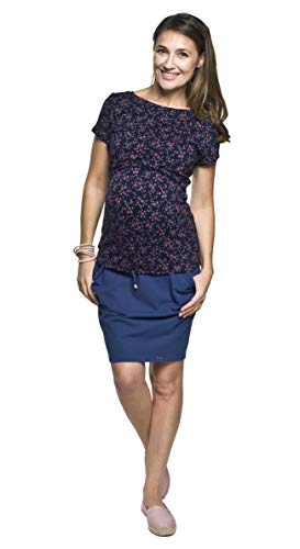 Damen Sommerrock Umstandsrock, Modell: Swing Summer, dunkelblau, S von Torelle Maternity Wear