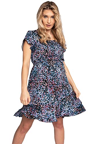 Torelle Maternity Wear 2in1 Elegantes und bequemes Umstandskleid/Stillkleid, Modell: LATIKA (blau-indygo, S) von Torelle Maternity Wear