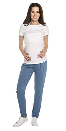 Torelle Maternity Wear Bequeme und leichte Sommerhose Umstandshose, Modell: Daffy, blau, S von Torelle Maternity Wear