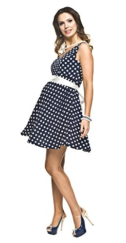 Torelle Maternity Wear Kleid Damen Knielang für Schwangere, Umstandskleid, Modell: RIPI, dunkelblau-Weiss, S von Torelle Maternity Wear