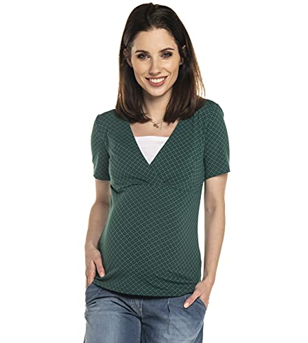 Torelle Maternity Wear Stillshirt Umstandsshirt Sommer Baumwolle Simone, Kurzarm, grün, L von Torelle Maternity Wear