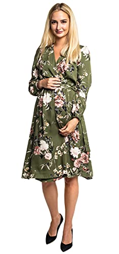 Torelle Maternity Wear Umstandskleid festlich Damenkleid Stillkleid, Modell: Vivien, Langarm, grün, M von Torelle Maternity Wear