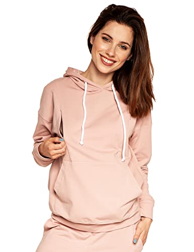 Torelle Maternity Wear Umstandspulli Baumwolle mit Stillfunktion, Joy Pulli, rosa, S von Torelle Maternity Wear