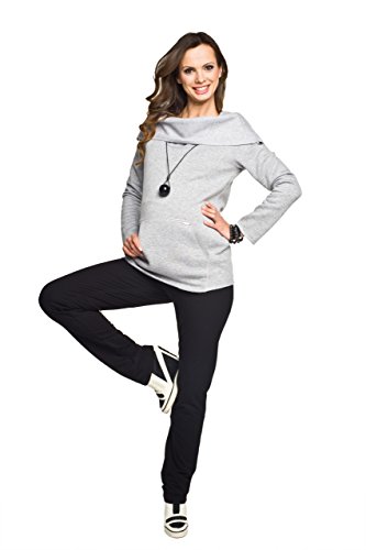 Torelle Maternity Wear Bequeme Schwangerschaftshose, Baumwolle, Modell: Fitness Slim, schwarz, S von Torelle Maternity Wear