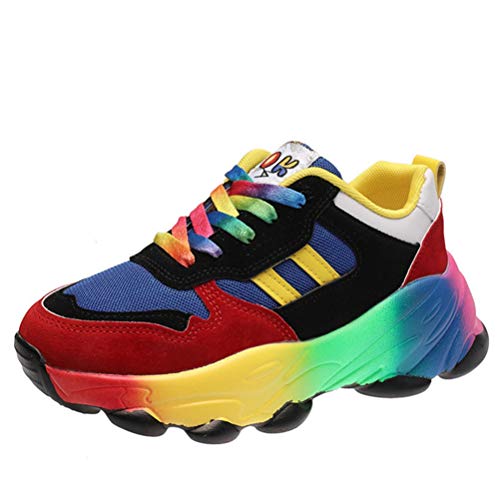 Clunky Sneakers Damen Plattform Frühling Herbst Casual Sportschuhe Outdoor Sportschuhe Mode Multicolor Wedges Trainer Schuhe von Toride