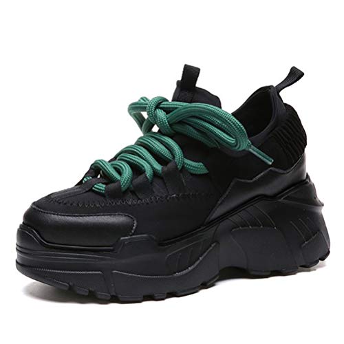 Damen Clunky Sneakers Frühling Herbst Athletik Plattform Outdoor Casual Sport Gym Schnüren Chunky Trainer Schuhe von Toride