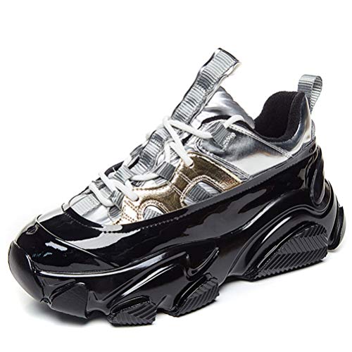 Damen Clunky Sneakers Schnüren Casual Sportschuhe Frühling Herbst Winter Chunky Athletic Platform Trainer Schuhe von Toride