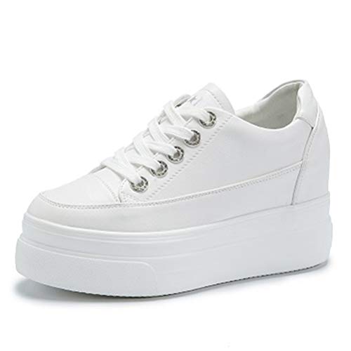 Damen Plattform Turnschuhe Dicke Sohle Casual Sport Lace Up PU Höhe Zunehmende Gym Frühling Herbst Trainer Schuhe von Toride