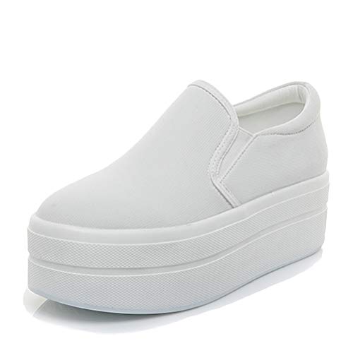Damen Slip on Platform Trainer Hidden Heel Casual Sportschuhe Frühling Herbst Stylish Chunky Sneakers Damen Vulkanisierte Schuhe von Toride