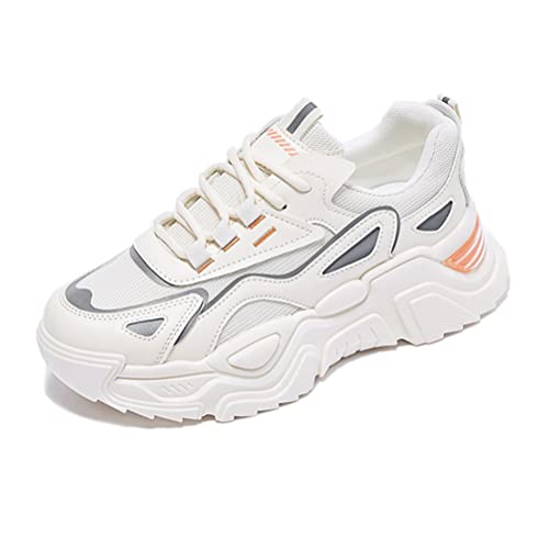 Damen Sneakers Plattform Outdoor Casual Sportschuhe Schnüren Frühling Herbst Damen Atmungsaktive Turnschuhe von Toride