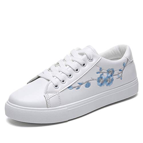 Flache Schnürschuhe Turnschuhe Damen Casual Sport Bestickt Atmungsaktive Sportschuhe Niedrige Sneakers Frühling Herbst Vulkanisieren Schuhe von Toride