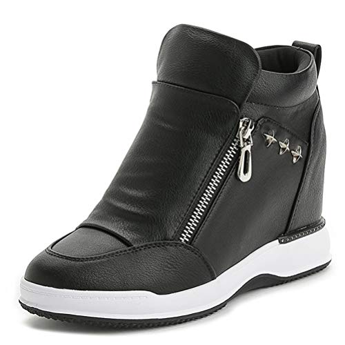 Damen Hidden Heel Sneakers Wedge Heel Casual Sportschuhe Solid Spring Autumn Fashion Höhe Zunehmende Turnschuhe von Toride