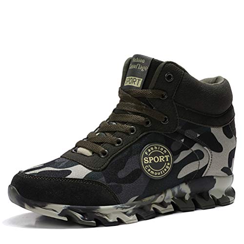 Damen High Top Canvas Schuhe Mode Camouflage Hidden Heel Sneakers Frühling Herbst Casual Sports Outdoor Wedge Trainer Schuhe von Toride