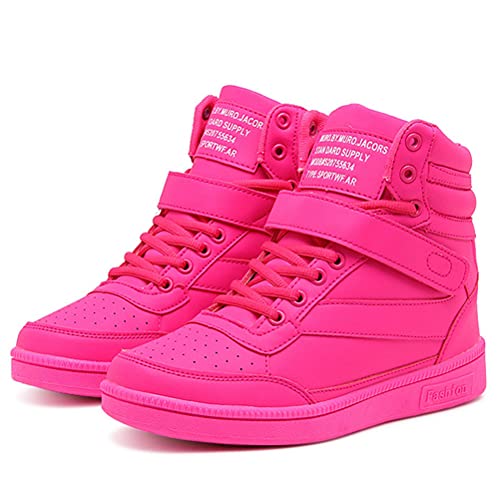 Frauen High-Top-Trainer Schuhe Hidden Heel Mode Casual Sportschuhe Frühling Herbst Höhe Erhöhung Turnschuhe 37 EU von Toride