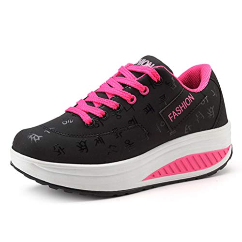 Damen Trainer Schuhe Höhe Erhöhung Keil Ferse Casual Sportschuhe Chunky Lace Up Athletic Platform Clunky Sneakers von Toride