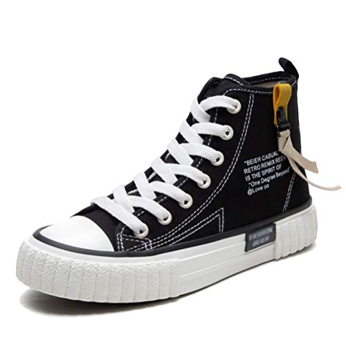 High Top Trainer Damen Canvas Schuhe Atmungsaktive Vulkanisation Schuhe Casual Stylish Plimsolls Spring Autumn Sneakers von Toride